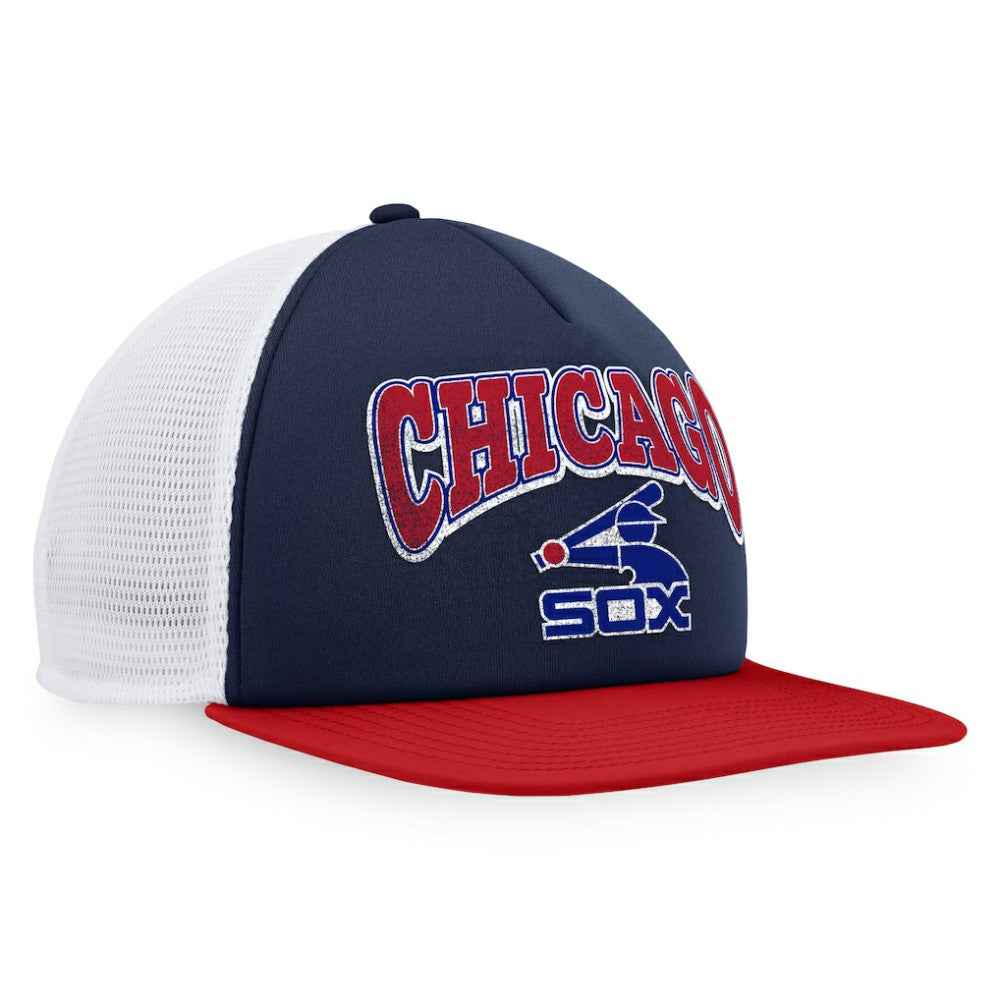 Chicago White Sox Heritage Foam Front Trucker Snapback Hat - Navy/Red