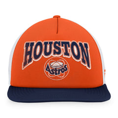 Houston Astros Heritage Foam Front Trucker Snapback Hat - Orange/Navy
