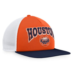 Houston Astros Heritage Foam Front Trucker Snapback Hat - Orange/Navy