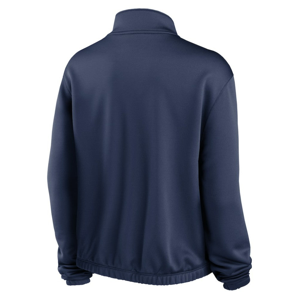 San Diego Padres Women's Rewind Splice Half-Zip Semi-Cropped Bubble Hem Sweatshirt - Navy | Nike