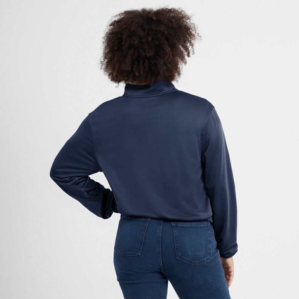 San Diego Padres Women's Rewind Splice Half-Zip Semi-Cropped Bubble Hem Sweatshirt - Navy | Nike