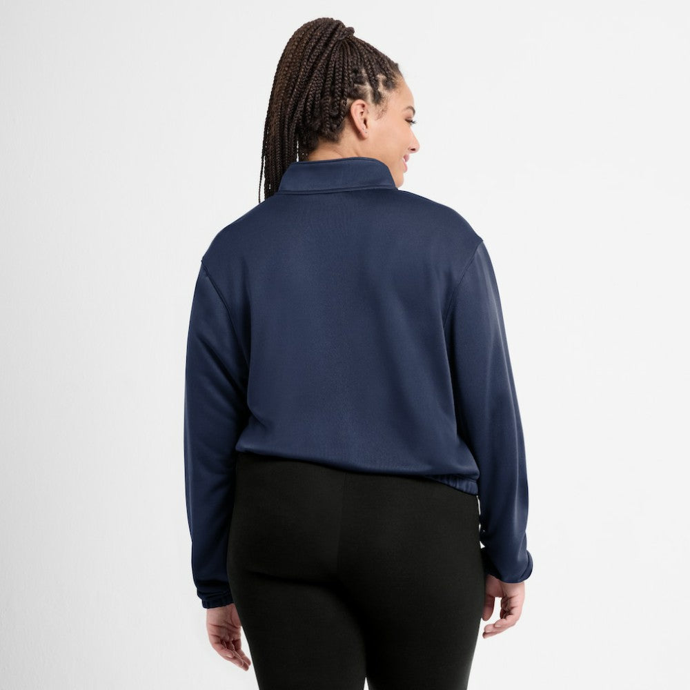 San Diego Padres Women's Rewind Splice Half-Zip Semi-Cropped Bubble Hem Sweatshirt - Navy | Nike