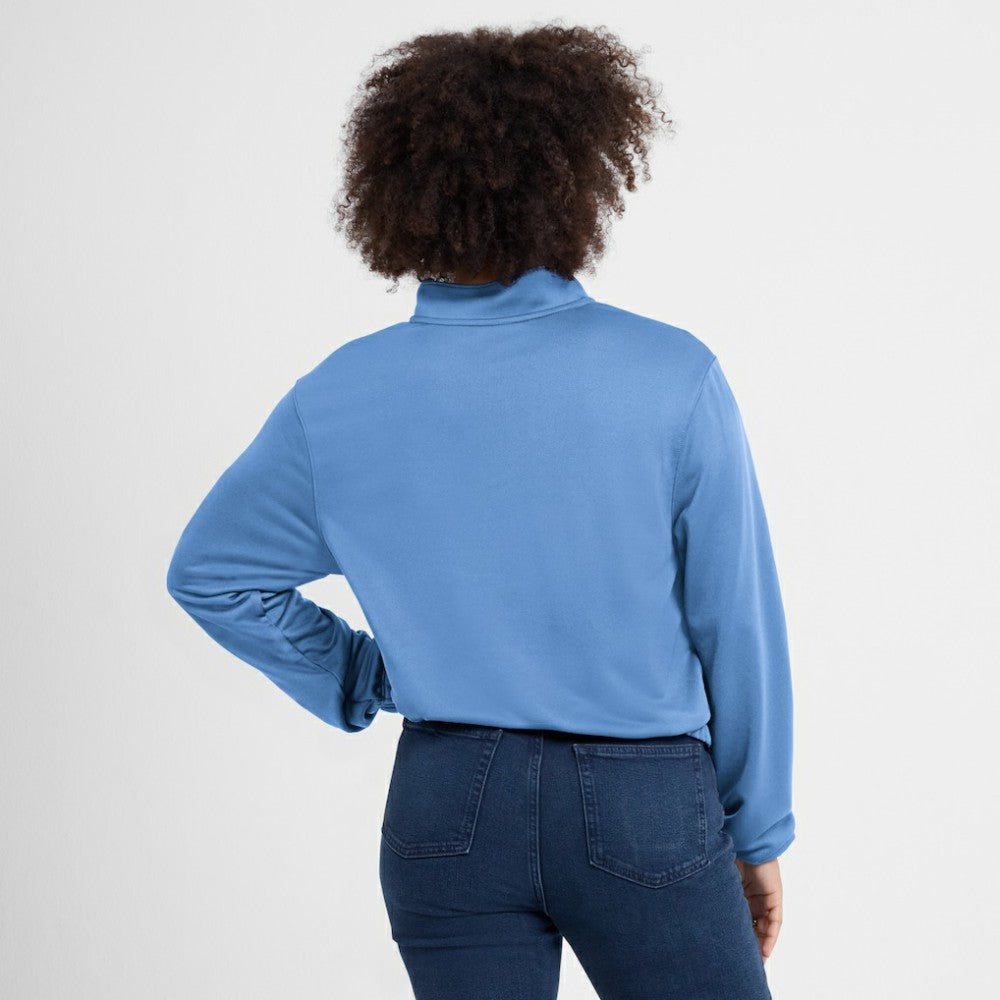 Minnesota Twins Women's Rewind Splice Half-Zip Semi-Cropped Bubble Hem Sweatshirt - Light Blue | Nike