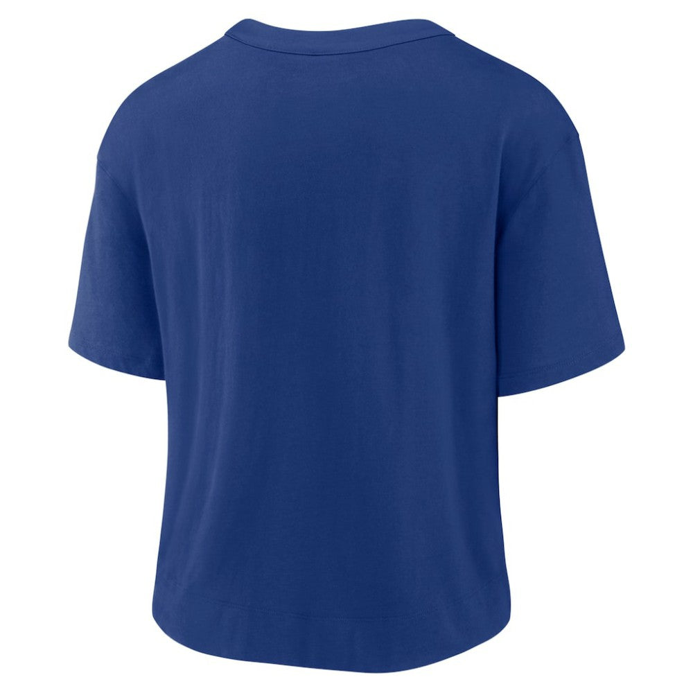 Los Angeles Dodgers Women's Line Up High Hip Fashion T-Shirt - Royal/White | Nike