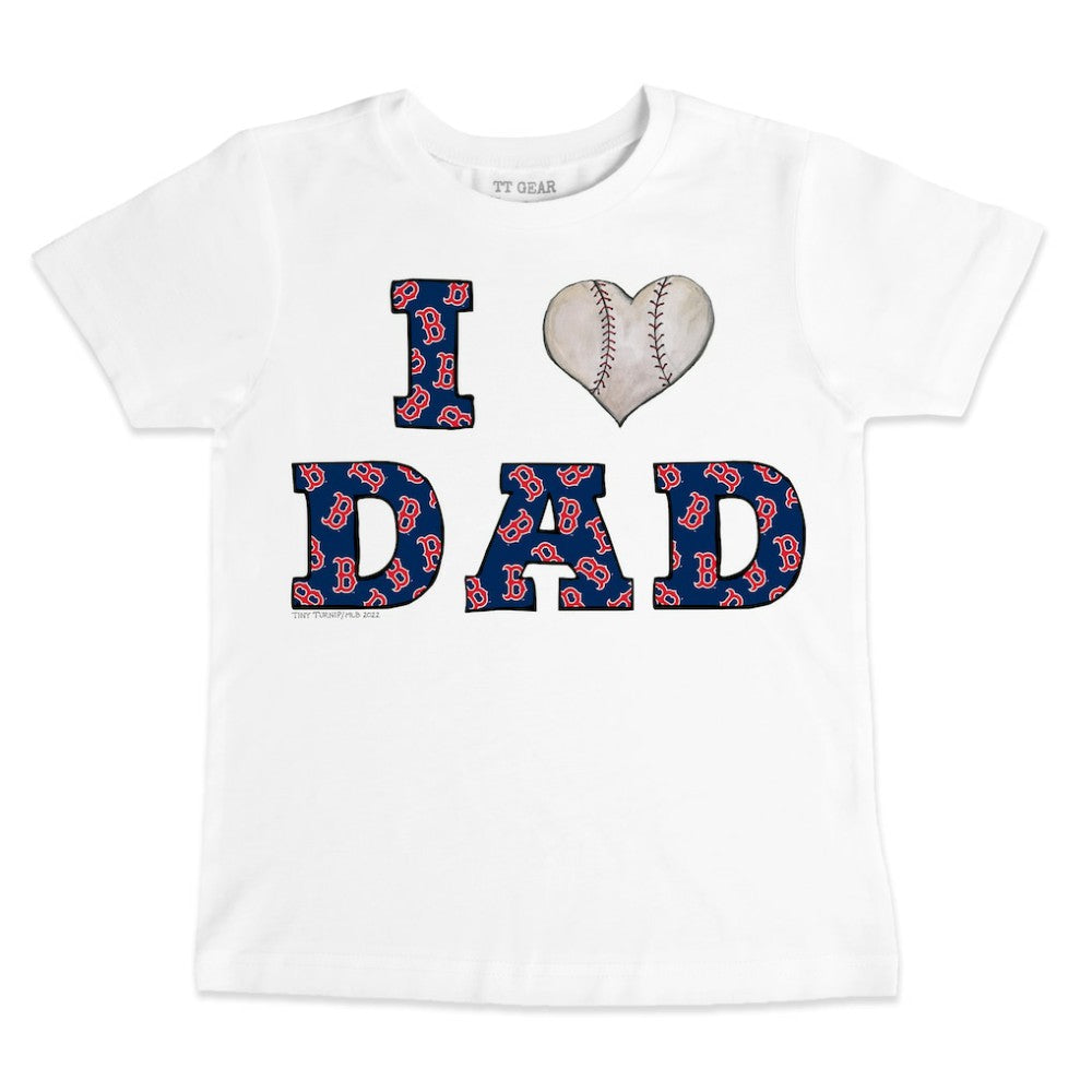 Boston Red Sox Tiny Turnip Youth I Love Dad T-Shirt - White