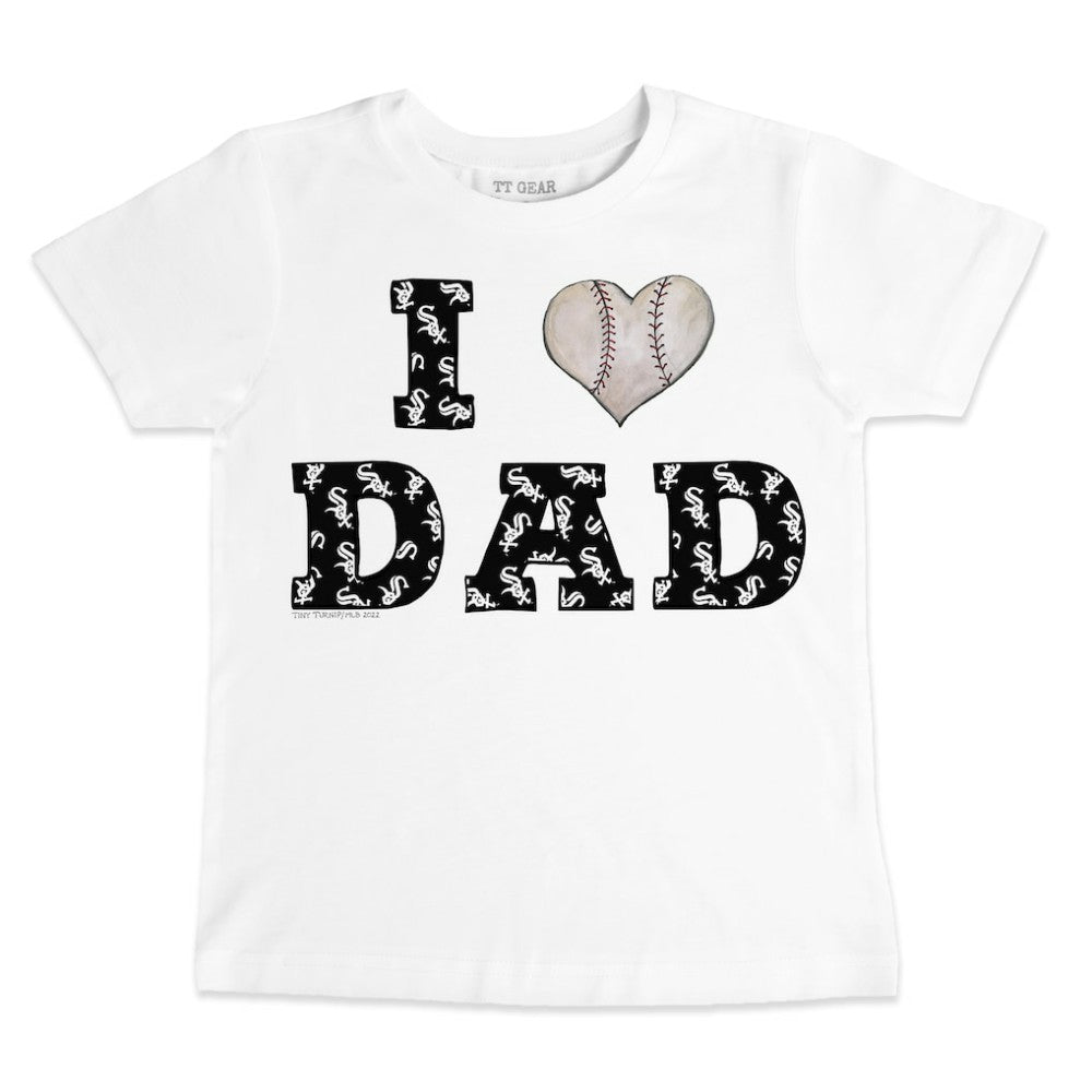 Chicago White Sox Tiny Turnip Youth I Love Dad T-Shirt - White