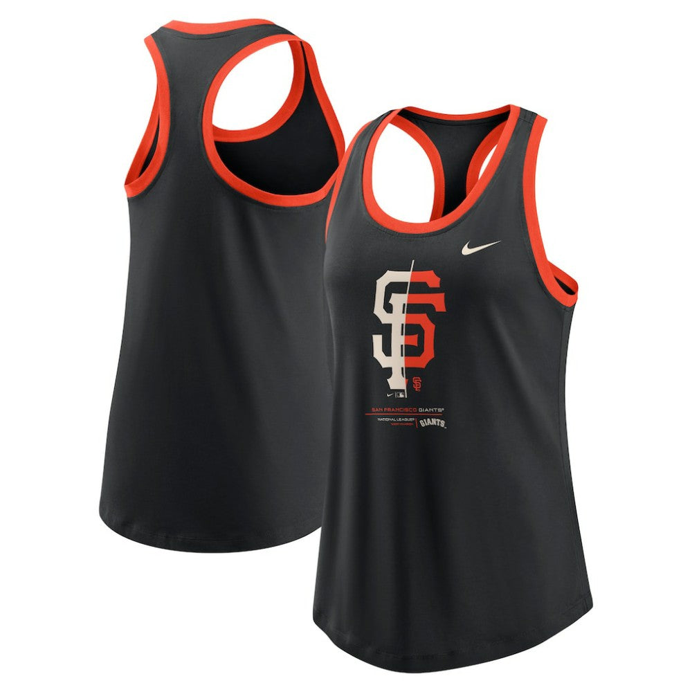 San Francisco Giants Women's Tech Tri-Blend Tank Top - Black | Nike