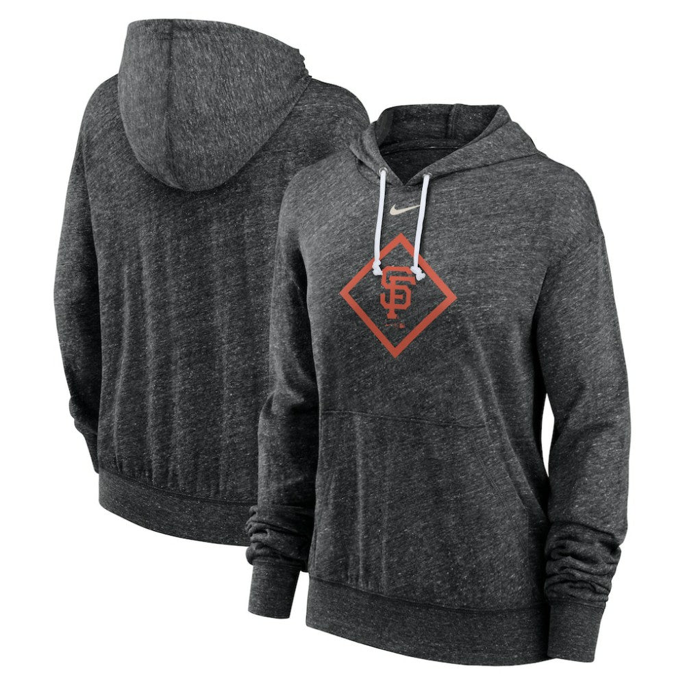 San Francisco Giants Women's Diamond Icon Gym Vintage Lightweight Hooded Top - Black | Nike