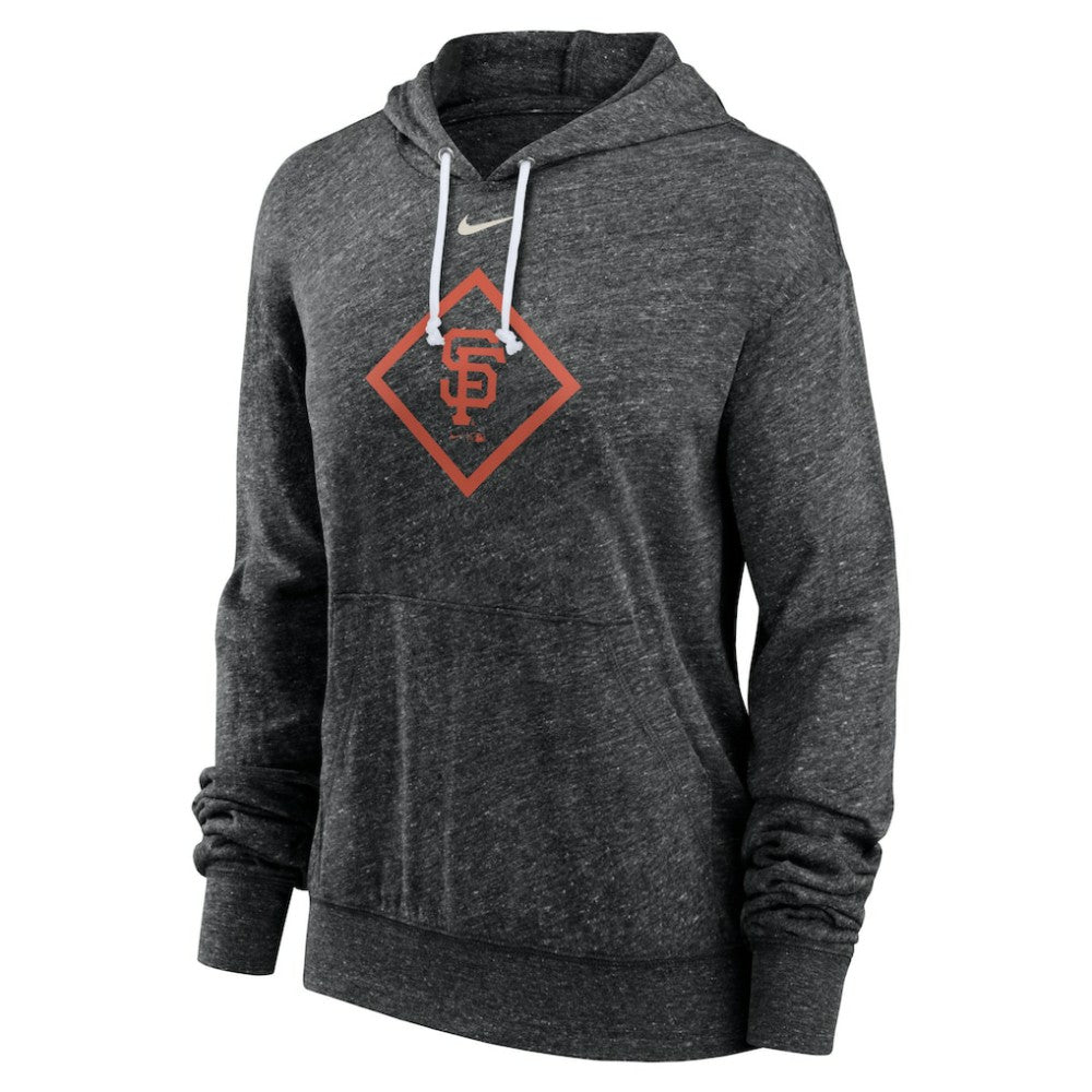 San Francisco Giants Women's Diamond Icon Gym Vintage Lightweight Hooded Top - Black | Nike