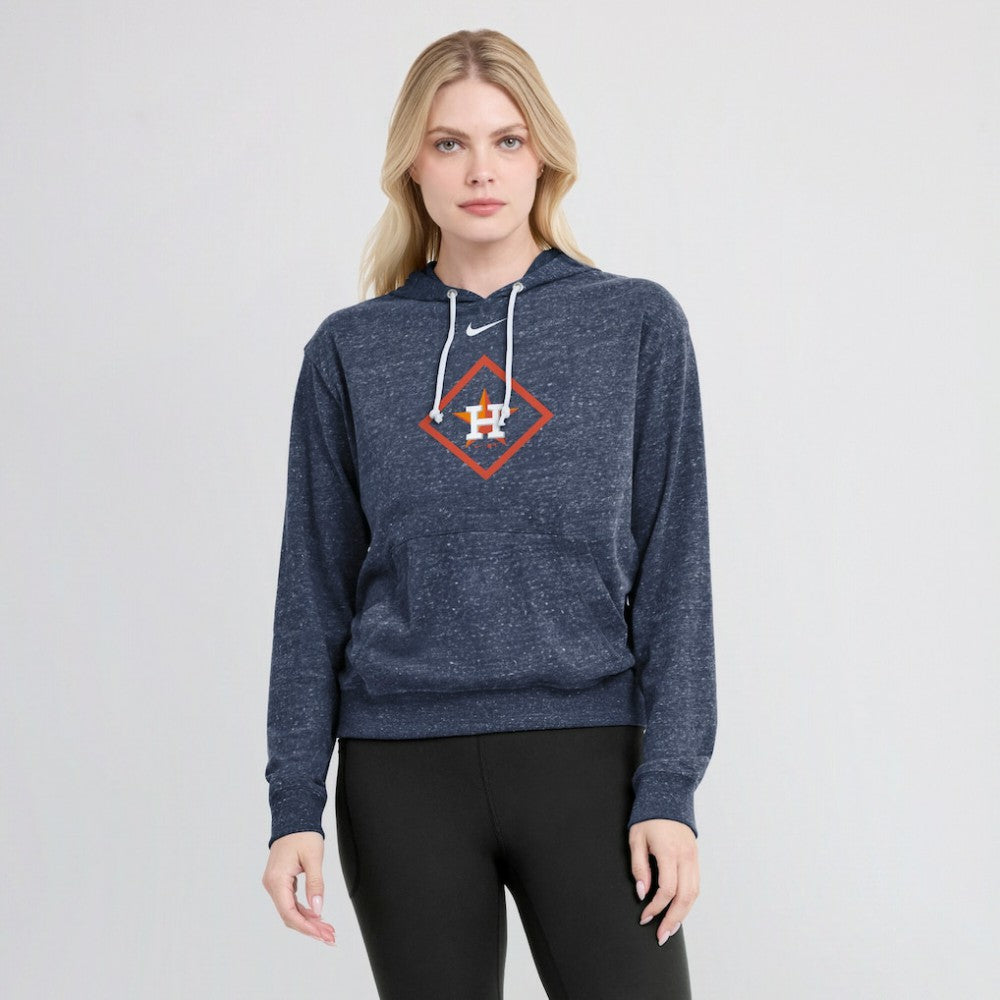 Houston Astros Women's Diamond Icon Gym Vintage Lightweight Hooded Top - Navy | Nike