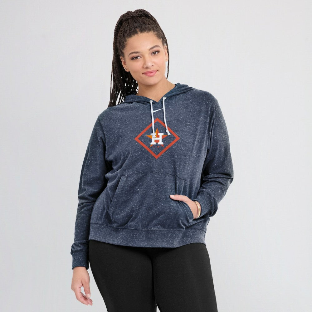 Houston Astros Women's Diamond Icon Gym Vintage Lightweight Hooded Top - Navy | Nike