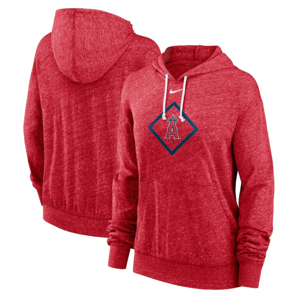 Los Angeles Angels Women's Diamond Icon Gym Vintage Lightweight Hooded Top - Red | Nike