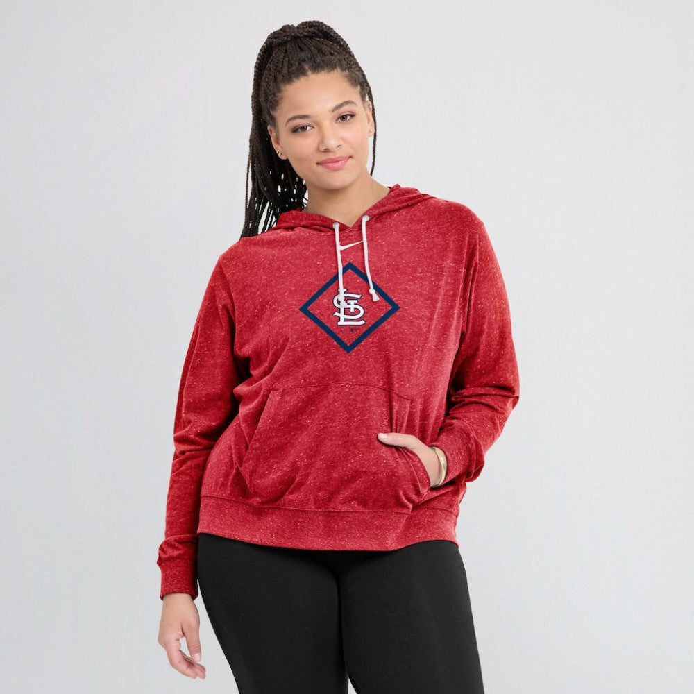 St. Louis Cardinals Women's Diamond Icon Gym Vintage Lightweight Hooded Top - Red | Nike