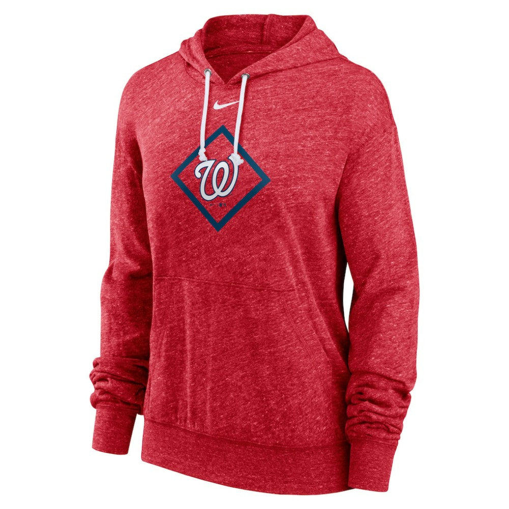 Washington Nationals Women's Diamond Icon Gym Vintage Lightweight Hooded Top - Red | Nike