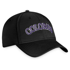 Colorado Rockies Cooperstown Core Flex Hat - Black