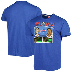 Josh Allen & Stefon Diggs Buffalo Bills Homage Unisex NFL Jam Tri-Blend T-Shirt - Heather Royal outlet