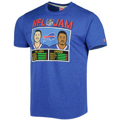 Josh Allen & Stefon Diggs Buffalo Bills Homage Unisex NFL Jam Tri-Blend T-Shirt - Heather Royal outlet