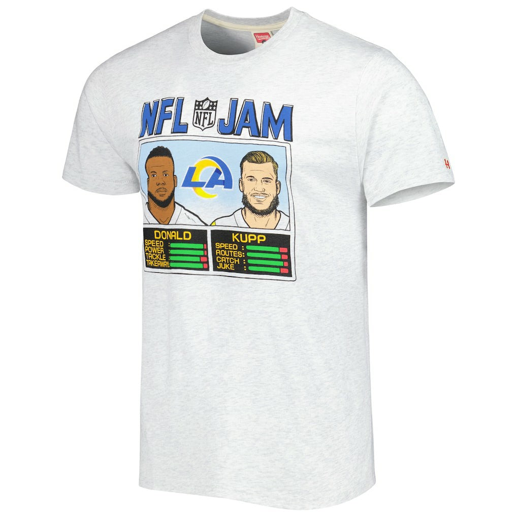 Aaron Donald & Cooper Kupp Los Angeles Rams Homage Unisex NFL Jam Tri-Blend T-Shirt - Ash online
