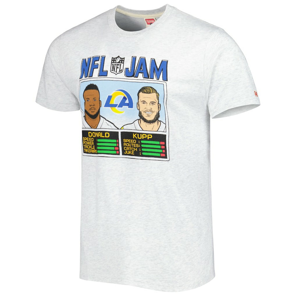 Aaron Donald & Cooper Kupp Los Angeles Rams Homage Unisex NFL Jam Tri-Blend T-Shirt - Ash online