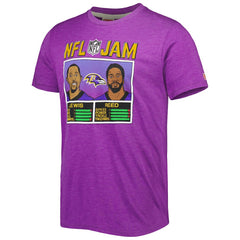Ray Lewis & Ed Reed Baltimore Ravens Homage Unisex NFL Jam Retired Tri-Blend T-Shirt - Heather Purple discount