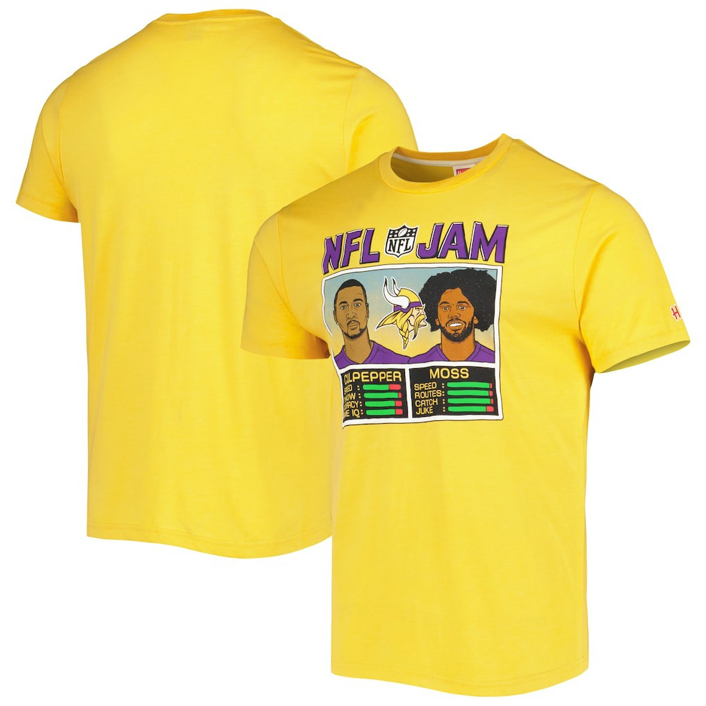 Randy Moss & Daunte Culpepper Minnesota Vikings Homage Unisex NFL Jam Retired Tri-Blend T-Shirt - Heather Gold outlet