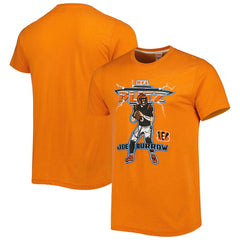 Joe Burrow Cincinnati Bengals Homage Unisex NFL Blitz Player Tri-Blend T-Shirt - Heather Orange discount