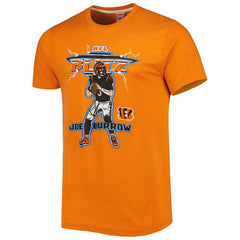 Joe Burrow Cincinnati Bengals Homage Unisex NFL Blitz Player Tri-Blend T-Shirt - Heather Orange discount