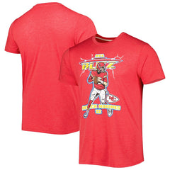 Patrick Mahomes Kansas City Chiefs Homage Unisex NFL Blitz Player Tri-Blend T-Shirt - Heathered Heather Red sale
