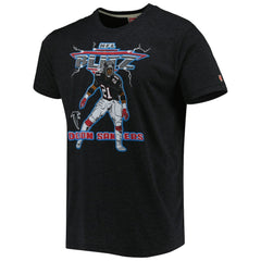 Deion Sanders Atlanta Falcons Homage Unisex NFL Blitz Retired Player Tri-Blend T-Shirt - Heathered Heather Black on sale