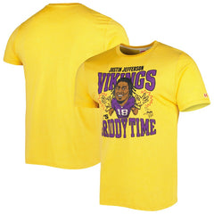 Justin Jefferson Minnesota Vikings Homage Unisex Caricature Player Tri-Blend T-Shirt - Gold online