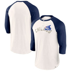Chicago White Sox Backdoor Slider Raglan 3/4-Sleeve T-Shirt - White/Navy