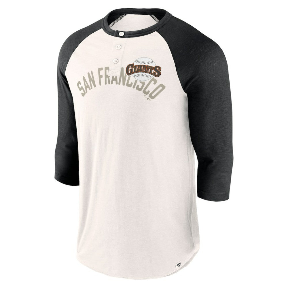 San Francisco Giants Backdoor Slider Raglan 3/4-Sleeve T-Shirt - White/Black
