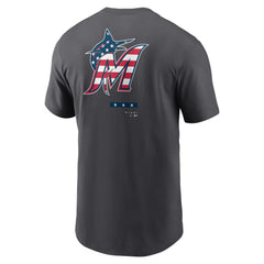 Miami Marlins Americana T-Shirt - Anthracite | Nike