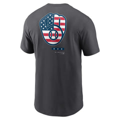 Milwaukee Brewers Americana T-Shirt - Anthracite | Nike