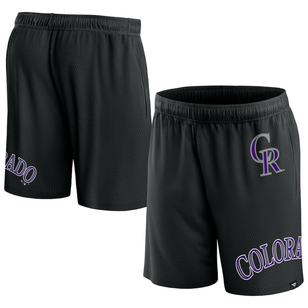 Colorado Rockies Clincher Mesh Shorts - Black