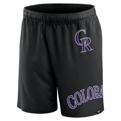 Colorado Rockies Clincher Mesh Shorts - Black