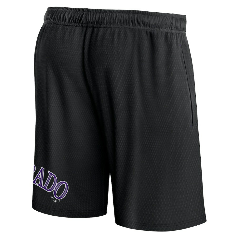 Colorado Rockies Clincher Mesh Shorts - Black