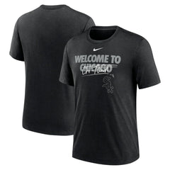 Chicago White Sox Home Spin Tri-Blend T-Shirt - Heather Black | Nike