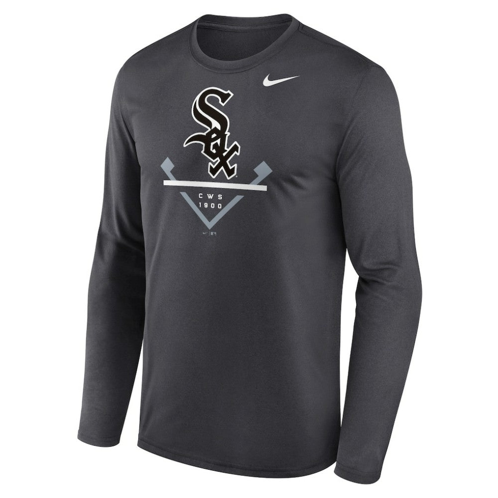 Chicago White Sox Icon Legend Performance Long Sleeve T-Shirt - Anthracite | Nike