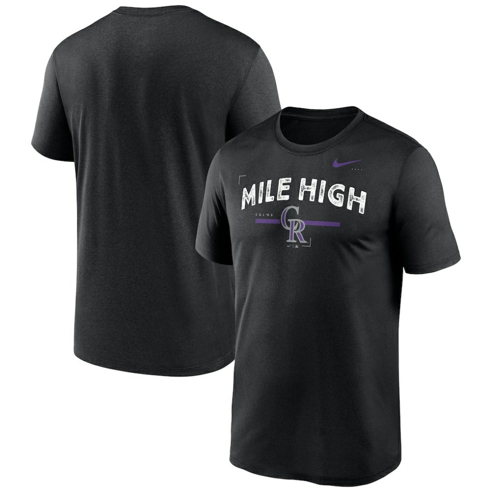 Colorado Rockies Local Legend Practice Performace T-Shirt - Black | Nike