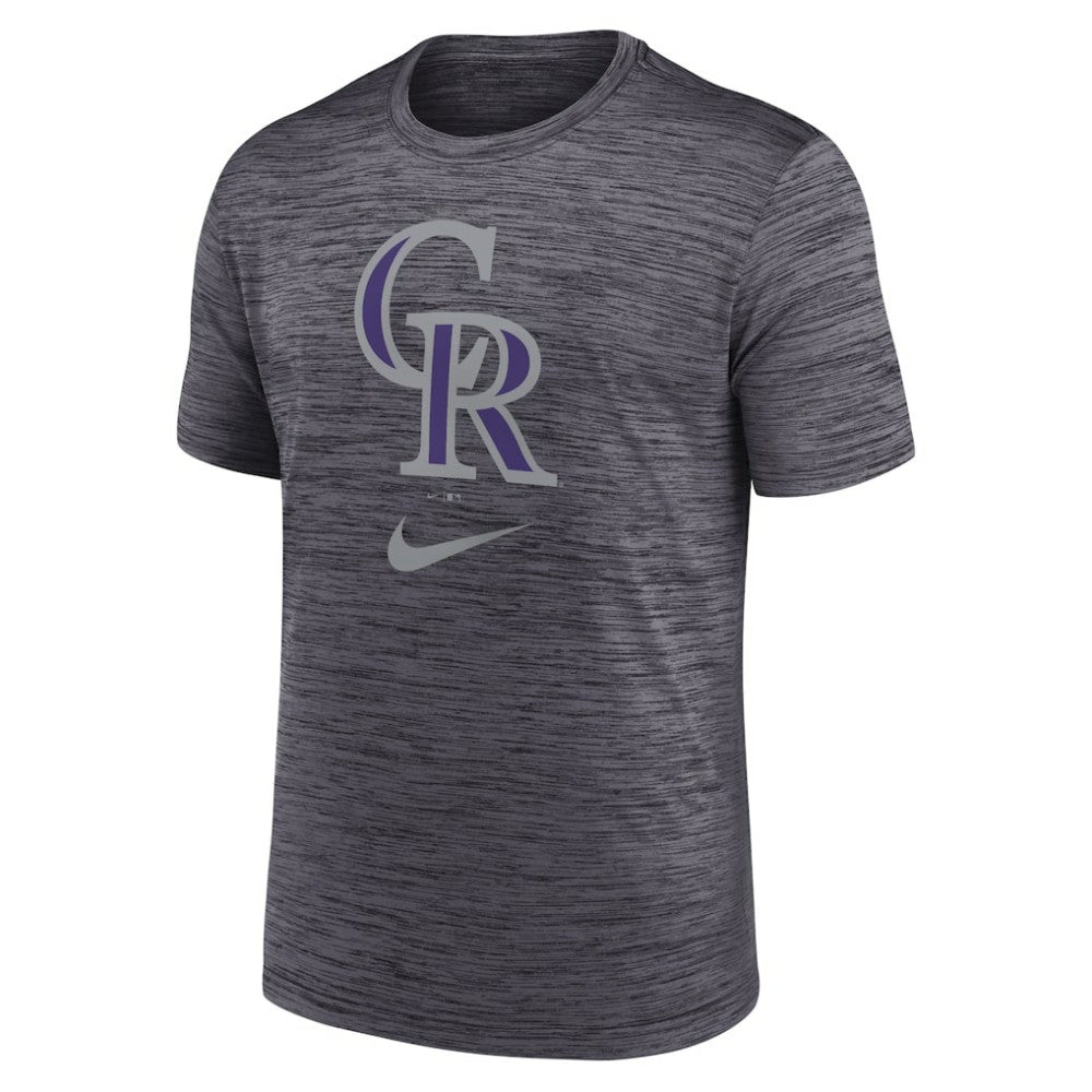 Colorado Rockies Logo Velocity Performance T-Shirt - Black | Nike