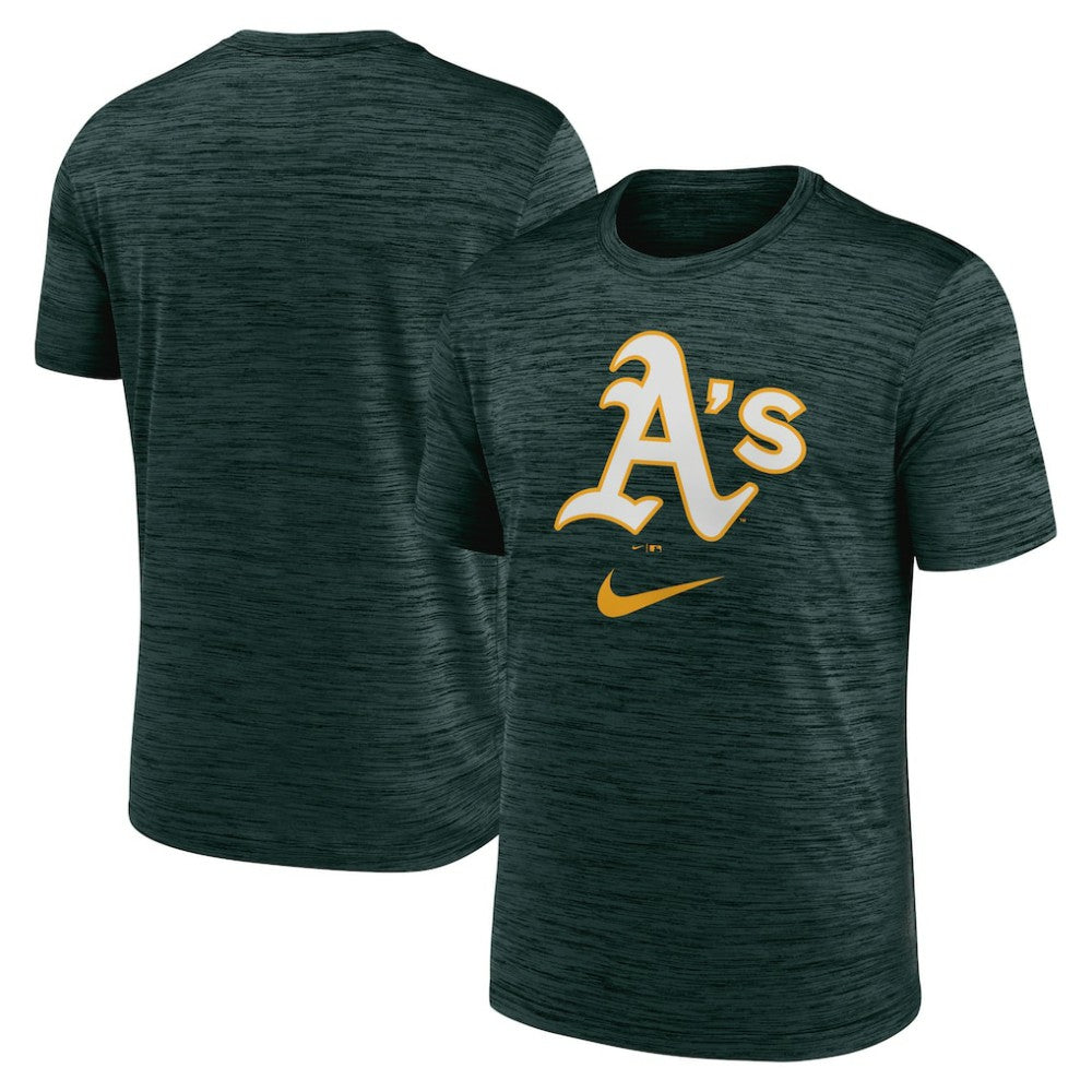 Athletics Logo Velocity Performance T-Shirt - Green | Nike