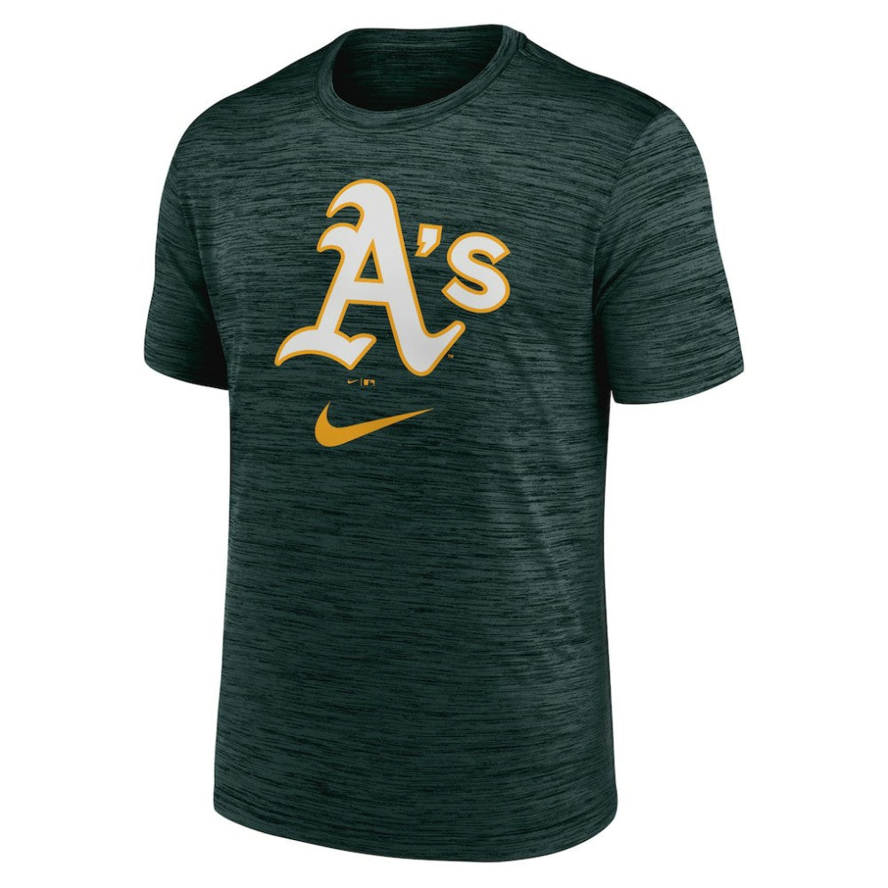 Athletics Logo Velocity Performance T-Shirt - Green | Nike
