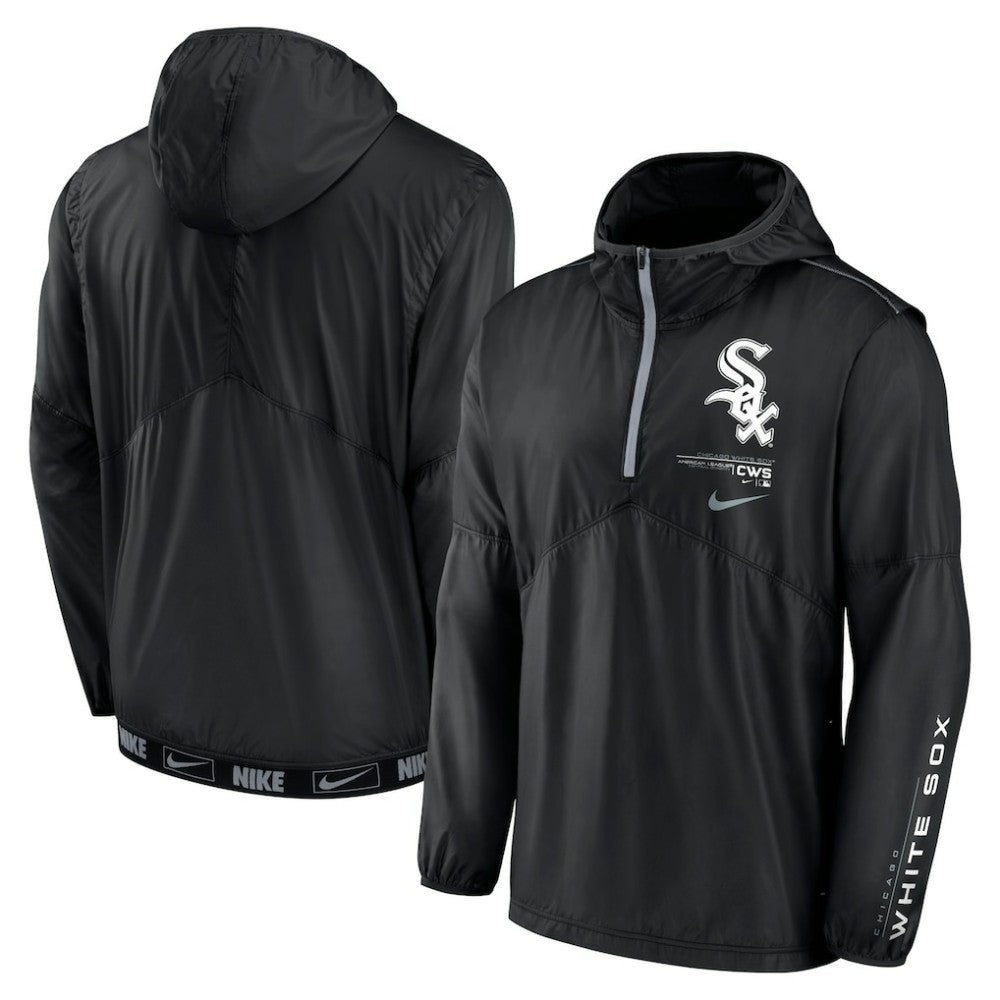 Chicago White Sox Authentic Night Game Performance Half-Zip Windbreaker - Black | Nike
