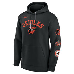 Baltimore Orioles Rewind Lefty Pullover Hoodie - Black | Nike