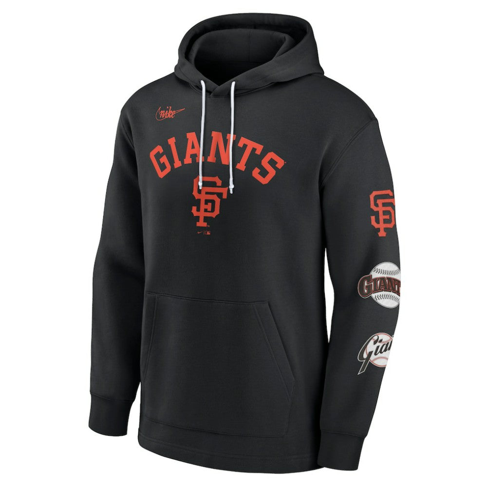 San Francisco Giants Rewind Lefty Pullover Hoodie - Black | Nike