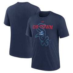Chicago White Sox Rewind Retro Tri-Blend T-Shirt - Navy | Nike