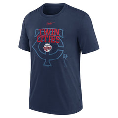 Minnesota Twins Rewind Retro Tri-Blend T-Shirt - Navy | Nike