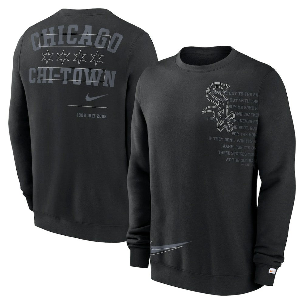 Chicago White Sox Statement Ball Game Fleece Pullover Sweatshirt - Black | Nike
