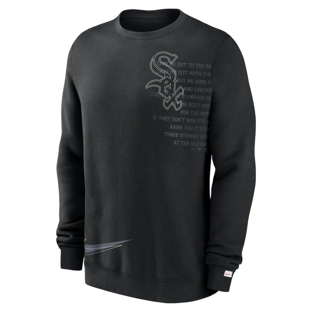 Chicago White Sox Statement Ball Game Fleece Pullover Sweatshirt - Black | Nike